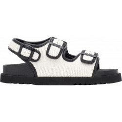 Pack 9 JULIETTE SANDAL CANVAS WHITE/BLACK