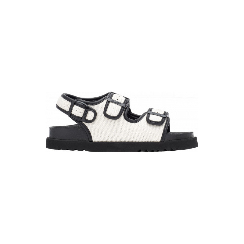 Pack 9 JULIETTE SANDAL CANVAS WHITE/BLACK