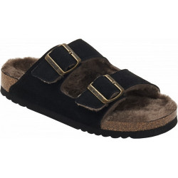 JOSEPHINE Suede Bis/ Sheepskin Black