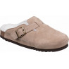 FAE Suede Bis/ Sheepskin Dark Beige