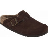 FAE Suede Bis/ Sheepskin Dark Brown