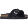 KATY Synthetic Fur+ Suede Black