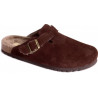 OLIVIER Suede Bis/ Sheepskin  Dark Brown