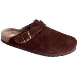 Pack 14 OLIVIER Suede Bis/Sheepskin Dark Brown