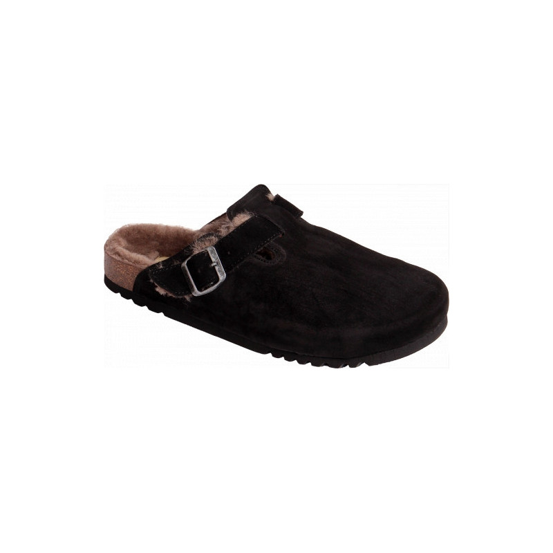 OLIVIER Suede Bis/ Sheepskin  Black