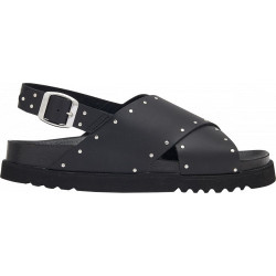 DALIA LEATHER + STUDS BLACK