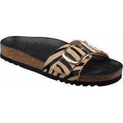 KATHLEEN PRINTED LEATHER ZEBRA BEIGE/BLACK